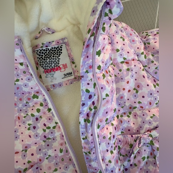 KensieGirl Floral Kids Baby One Piece Snowsuit - Picture 2 of 3